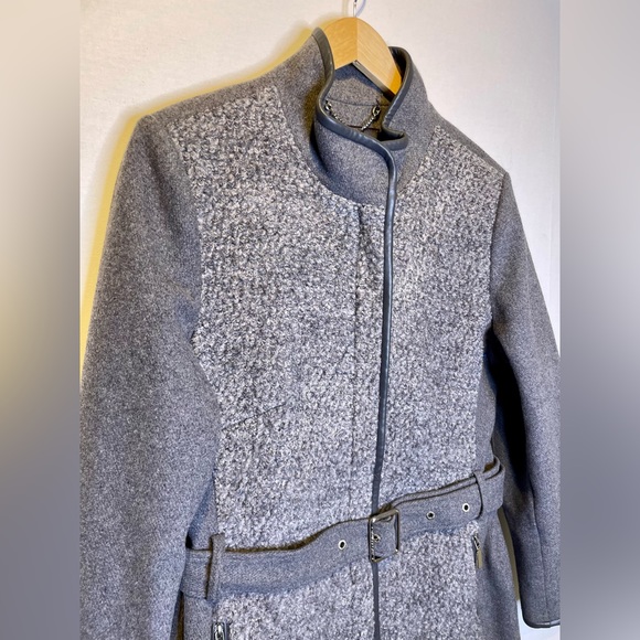 Vince Camuto XL Wool Blend Boulce Belted Winter Coat Gray - Picture 6 of 11